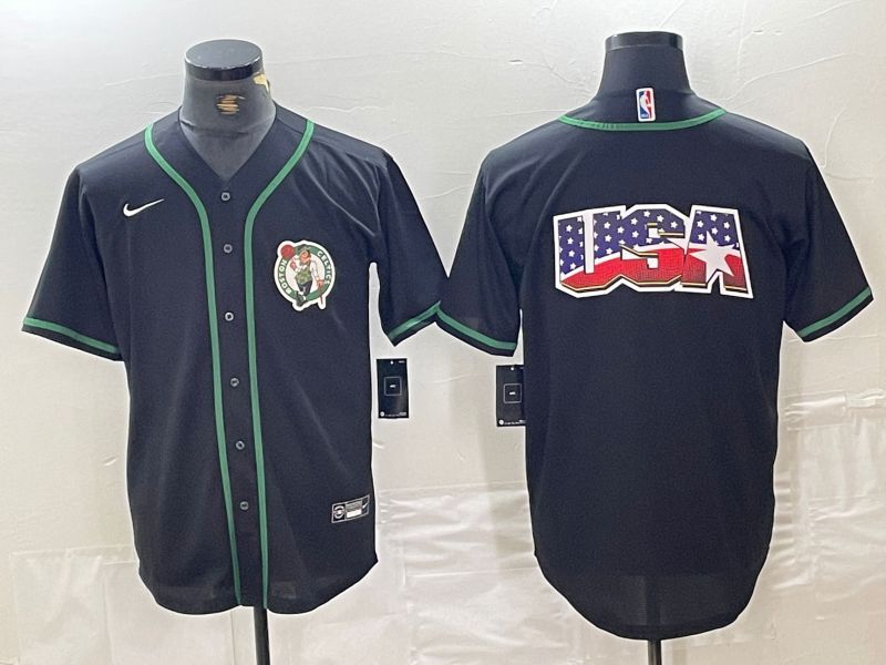 Men Boston Celtics Blank Black Joint second generation 2024 Nike NBA Jersey->boston celtics->NBA Jersey